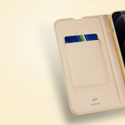 Dux Ducis Skin Pro Case - кожен калъф с поставка и отделение за кр. карти за iPhone 13 Pro (черен) 14