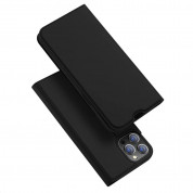 Dux Ducis Skin Pro Case - кожен калъф с поставка и отделение за кр. карти за iPhone 13 Pro Max (черен)