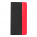 Prio Book Case - кожен калъф с поставка за iPhone 13 (черен-червен) 1