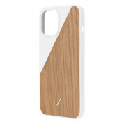 Native Union Clic Wooden Case - дизайнерски хибриден (дърво+TPU) кейс за iPhone 12 Pro Max (бял) 1