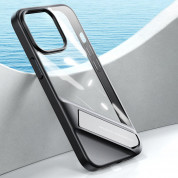 Ugreen Fusion Kickstand Case - хибриден удароустойчив кейс с поставка за iPhone 13 (черен-прозрачен) 13