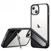 Ugreen Fusion Kickstand Case - хибриден удароустойчив кейс с поставка за iPhone 13 (черен-прозрачен)