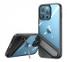 Ugreen Fusion Kickstand Case - хибриден удароустойчив кейс с поставка за iPhone 13 Pro (черен-прозрачен) 1