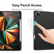ESR Rebound Pencil Case - полиуретанов калъф с поставка и отделение за Apple Pencil 2 за iPad Pro 12.9 M1 (2021) (сив) 4