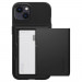 Spigen Slim Armor CS Case - хибриден кейс с отделение за кр. карти и най-висока степен на защита за iPhone 13 (черен) 4