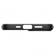 Spigen Thin Fit Case - качествен тънък матиран кейс за iPhone 13 (черен) 5