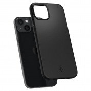 Spigen Thin Fit Case - качествен тънък матиран кейс за iPhone 13 (черен) 1