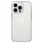 Spigen Liquid Crystal Glitter Case - тънък силиконов (TPU) калъф за iPhone 13 Pro (прозрачен)  1