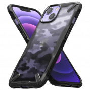 Ringke Fusion X Case - хибриден удароустойчив кейс за iPhone 13 mini (черен-камуфлаж) 2