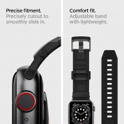 Spigen Rugged Band - хибридна каишка (полимер+карбон) за Apple Watch 42мм, 44мм, 45мм, Ultra 49мм (черен) 10