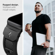 Spigen Rugged Band - хибридна каишка (полимер+карбон) за Apple Watch 42мм, 44мм, 45мм, Ultra 49мм (черен) 7