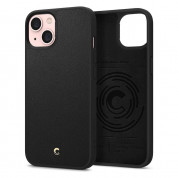 Spigen Cyrill Leather Brick Case - дизайнерски кожен кейс за iPhone 13 (черен) 3