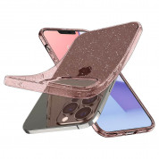 Spigen Liquid Crystal Glitter Case - тънък силиконов (TPU) калъф за iPhone 13 Pro Max (розов)  5