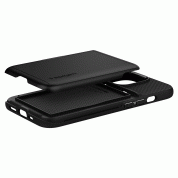 Spigen Slim Armor CS Case - хибриден кейс с отделение за кр. карти и най-висока степен на защита за iPhone 13 Pro Max (черен) 6