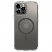 Spigen Ultra Hybrid MagSafe Case - хибриден кейс с висока степен на защита с MagSafe за iPhone 13 Pro Max (сив-прозрачен)  3