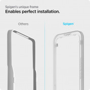 Spigen Glass.Tr Align Master Full Cover Tempered Glass 2 Pack - 2 броя стъклени защитни покрития за целия дисплей на iPhone 14, iPhone 13,  iPhone 13 Pro (черен-прозрачен) 6