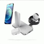 Zens Aluminium 4in1 Wireless Charger ZEDC15W/00 20W - тройна станция за безжично зареждане на Qi съвместими устройства, Apple Watch и допълнителен USB порт (бял) 3