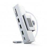 Satechi USB-C Clamp Hub iMac 24 - алуминиев USB-C хъб и четец за SD, microSD карти за iMac 24 (2021) (сребрист) 2