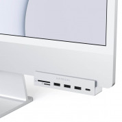 Satechi USB-C Clamp Hub iMac 24 - алуминиев USB-C хъб и четец за SD, microSD карти за iMac 24 (2021) (сребрист) 4