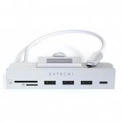 Satechi USB-C Clamp Hub iMac 24 - алуминиев USB-C хъб и четец за SD, microSD карти за iMac 24 (2021) (сребрист) 3