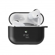 ZWM Black Biodegradable Case - силиконов рециклируем калъф за Apple Airpods Pro (черен)  1