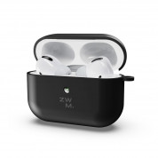 ZWM Black Biodegradable Case - силиконов рециклируем калъф за Apple Airpods Pro (черен) 