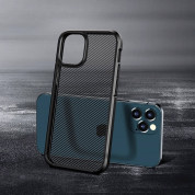 Devia Guardian Shockproof Case - хибриден удароустойчив кейс за iPhone 13 (черен-прозрачен) 2