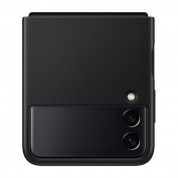 Samsung Leather Cover EF-VF711LBEGWW - оригинален кожен кейс (естествена кожа) за Samsung Galaxy Z Flip 3 (черен) 5