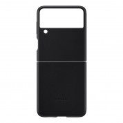 Samsung Leather Cover EF-VF711LBEGWW - оригинален кожен кейс (естествена кожа) за Samsung Galaxy Z Flip 3 (черен) 4