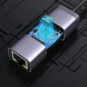 Ugreen USB-C External USB Network Adapter 1000Mbps - адаптер USB-C към Ethernet за компютри с USB-C порт (тъмносив) 6