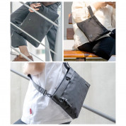 Ringke Two Way Bag - чанта органайзер с презрамка за захранване, кабели, слушалки и други аксесоари (черен) 4