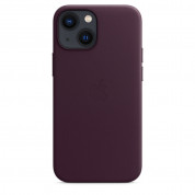 Apple iPhone Leather Case with MagSafe - оригинален кожен кейс (естествена кожа) за iPhone 13 Mini (бордо) 1