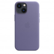 Apple iPhone Leather Case with MagSafe - оригинален кожен кейс (естествена кожа) за iPhone 13 Mini (лилав) 1