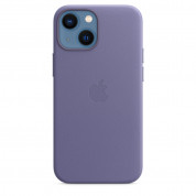 Apple iPhone Leather Case with MagSafe - оригинален кожен кейс (естествена кожа) за iPhone 13 Mini (лилав) 2