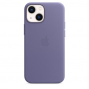 Apple iPhone Leather Case with MagSafe - оригинален кожен кейс (естествена кожа) за iPhone 13 Mini (лилав)