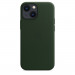 Apple iPhone Leather Case with MagSafe - оригинален кожен кейс (естествена кожа) за iPhone 13 Mini (зелен) 2
