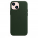 Apple iPhone Leather Case with MagSafe - оригинален кожен кейс (естествена кожа) за iPhone 13 Mini (зелен) 4