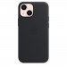 Apple iPhone Leather Case with MagSafe - оригинален кожен кейс (естествена кожа) за iPhone 13 Mini (черен) 4