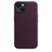 Apple iPhone Leather Case with MagSafe - оригинален кожен кейс (естествена кожа) за iPhone 13 (бордо) 3