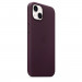Apple iPhone Leather Case with MagSafe - оригинален кожен кейс (естествена кожа) за iPhone 13 (бордо) 6