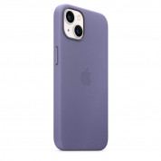 Apple iPhone Leather Case with MagSafe - оригинален кожен кейс (естествена кожа) за iPhone 13 (лилав) 5