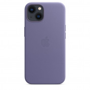 Apple iPhone Leather Case with MagSafe - оригинален кожен кейс (естествена кожа) за iPhone 13 (лилав) 1