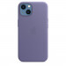 Apple iPhone Leather Case with MagSafe - оригинален кожен кейс (естествена кожа) за iPhone 13 (лилав) 3