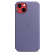 Apple iPhone Leather Case with MagSafe - оригинален кожен кейс (естествена кожа) за iPhone 13 (лилав) 4