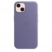 Apple iPhone Leather Case with MagSafe - оригинален кожен кейс (естествена кожа) за iPhone 13 (лилав) 3