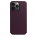Apple iPhone Leather Case with MagSafe - оригинален кожен кейс (естествена кожа) за iPhone 13 Pro (бордо) 1