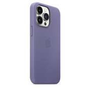 Apple iPhone Leather Case with MagSafe - оригинален кожен кейс (естествена кожа) за iPhone 13 Pro (лилав) 4