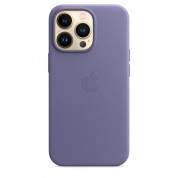 Apple iPhone Leather Case with MagSafe - оригинален кожен кейс (естествена кожа) за iPhone 13 Pro (лилав) 2