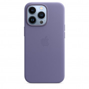 Apple iPhone Leather Case with MagSafe - оригинален кожен кейс (естествена кожа) за iPhone 13 Pro (лилав) 3