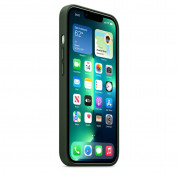 Apple iPhone Leather Case with MagSafe - оригинален кожен кейс (естествена кожа) за iPhone 13 Pro (зелен) 5
